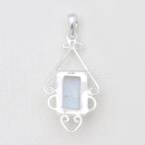 925 Sterling Silver Rainbow Moonstone Pendants