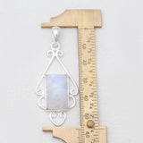 925 Sterling Silver Rainbow Moonstone Pendants