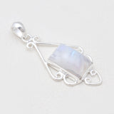 925 Sterling Silver Rainbow Moonstone Pendants