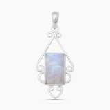 925 Sterling Silver Rainbow Moonstone Pendants