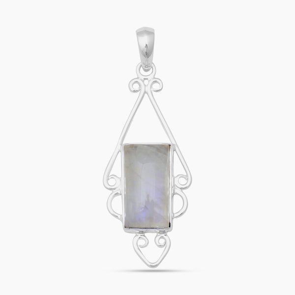 925 Sterling Silver Rainbow Moonstone Pendants