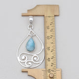 925 Sterling Silver Larimar Teardrop Pendants