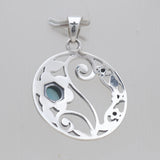Blue Larimar Silver Designer Pendants