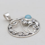 Blue Larimar Silver Designer Pendants