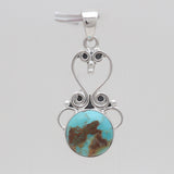 Boulder Turquoise Silver Designer Pendants