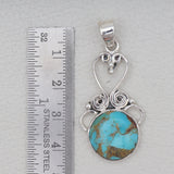 Boulder Turquoise Silver Pendants