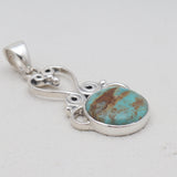 Boulder Turquoise Silver Pendants