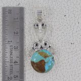 Turquoise Oyster Silver Pendant