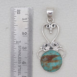 Boulder Turquoise Silver Pendants
