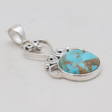 Boulder Turquoise Silver Pendants