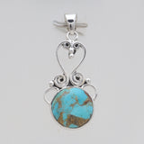 Boulder Turquoise Silver Pendants