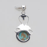 Boulder Turquoise Silver Pendants