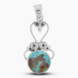 Boulder Turquoise Silver Designer Pendants