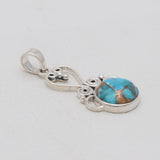 925 Sterling Silver Spiny Oyster Turquoise Pendants