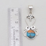 925 Sterling Silver Spiny Oyster Turquoise Pendants
