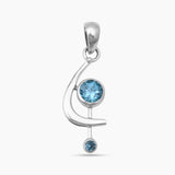 Blue Topaz Silver Pendants