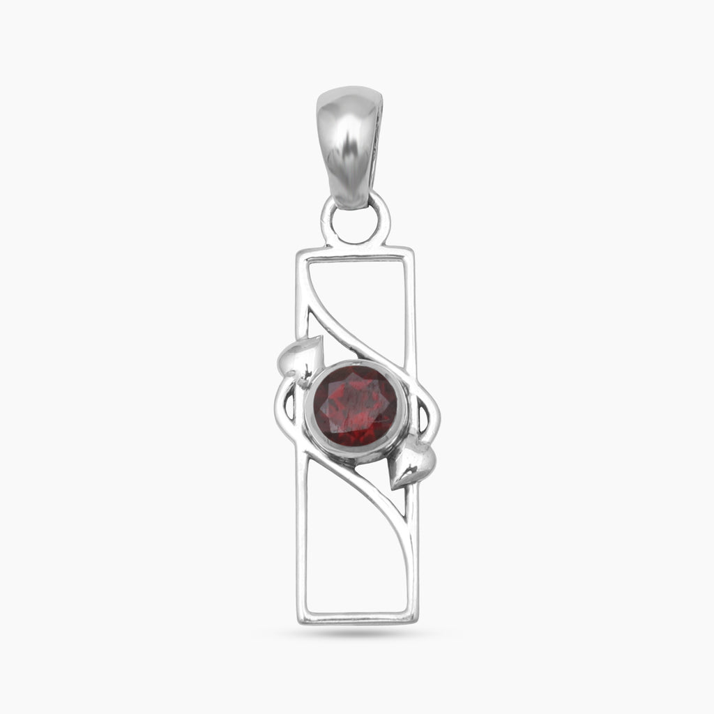Garnet Silver Pendants