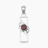 Garnet Silver Pendants