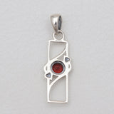 Garnet Silver Pendants
