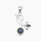 Rainbow moonstone Silver Pendants