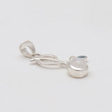 Rainbow moonstone Silver Pendants