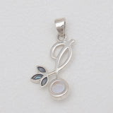 Rainbow moonstone Silver Pendants