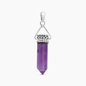 925 Silver Amethyst Pencil Pendants