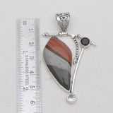 Polychrome Jasper Silver Pendants