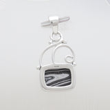 925 Sterling Silver Fordite Jasper Pendants