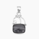 925 Sterling Silver Fordite Jasper Pendants