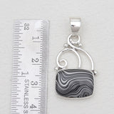 925 Sterling Silver Fordite Jasper Pendants
