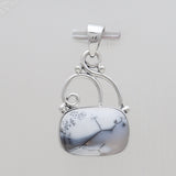 925 Sterling Silver Dendritic Opal Pendants
