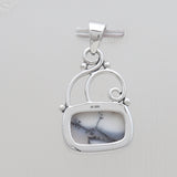 925 Sterling Silver Dendritic Opal Pendants