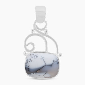 925 Sterling Silver Dendritic Opal Pendants