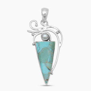 925 Sterling Silver Boulder Turquoise Pendants