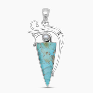 925 Sterling Silver Boulder Turquoise Pendants