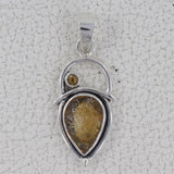 Citrine Gemstone Silver Pendant