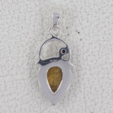 Citrine Gemstone Silver Pendant