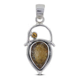 925 Starling Silver Citrine Pendant