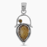 925 Sterling Silver Citrine Pendant
