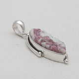 Pink Tourmaline Quartz Silver Pendants