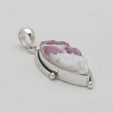 Pink Tourmaline Quartz Silver Pendants