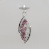 Pink Tourmaline Quartz Silver Pendants