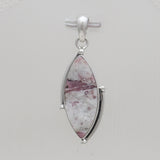Pink Tourmaline Quartz Silver Pendants