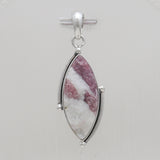 Pink Tourmaline Quartz Silver Pendants