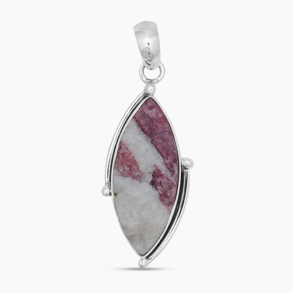Pink Tourmaline Quartz Silver Pendants