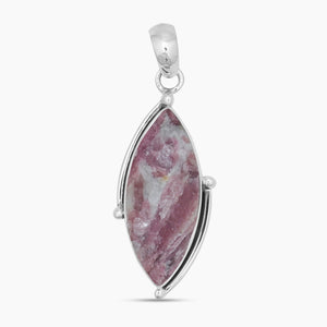 Pink Tourmaline Quartz Silver Pendants