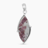 Pink Tourmaline Quartz Silver Pendants