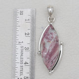 Pink Tourmaline Quartz Silver Pendants
