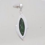 Chrome Diopside Silver Pendant Set